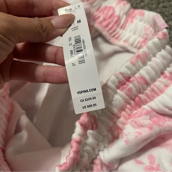 NEW PINK X LOVESHACKFANCY WIDE-LEG SWEATPANT - Picture 9 of 9